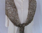 Golden Lacy Triangle Shawl