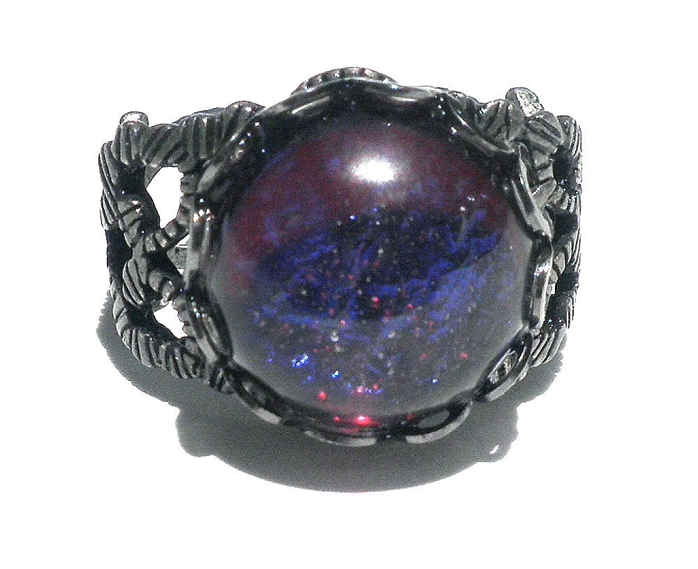 Dragon's Breath(Mexican Opal) Unisex Ring