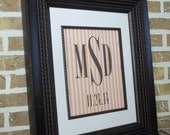 Personalized Distressed Stripe Wedding - Anniversary - Baby - Prints - FREE SHIPPING