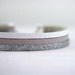 leather bracelet in white, dusty pink, and sparkly silver - color block jewelry