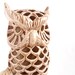 Large Owl Light - Vintage 1970s Tall Ceramic Bird Lamp / Fire Fowl