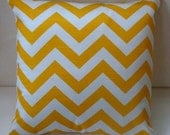 Sale One Corn yellow Zigzag 18 x 18 Pillow Cover FABRIC BOTH SIDES