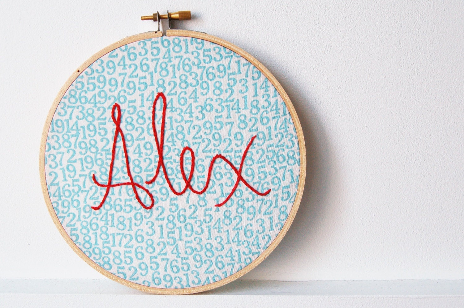 Custom Baby gift . Hand Embroidered .Embroidery Hoop Wall Hanging Sign. By Merriweather Council