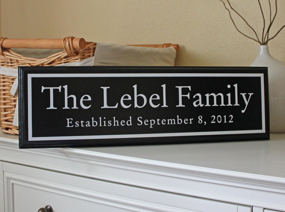 Personalized Family Name Sign Plaque Custom Wood: The Traditionalist