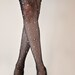 Sprinkle Black Fishnet  Hold ups Stockings with Diamond Gemstones