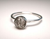 Tourmalinated Quartz Stacking Ring in Any Size