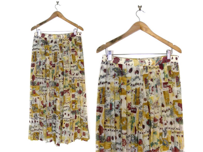 90s "Lisa Ho" Palazzo Pants accordion pleat sheer Sz l - xl