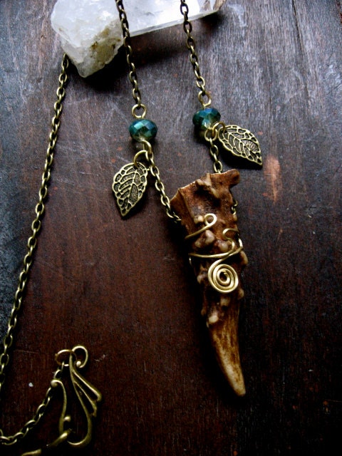 Faery Forest- Antler Tip Necklace
