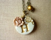 Tiny pendant - Girl jewelry - Girl necklace - Flowergirl