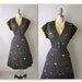 50's Floral Print Dress // Vintage 1950's Floral Print Cotton Garden Party Shirtwaist Day Dress L