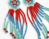 Red and Turquoise Rosettes