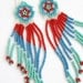Red and Turquoise Rosettes