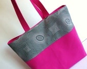 Cotton Tote, Pink and Gray