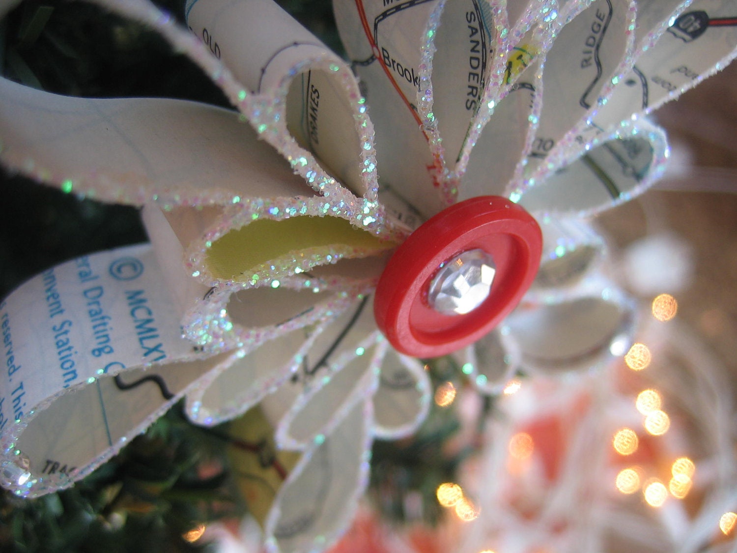 Nashville Snowflake Ornament (1967 map) 4