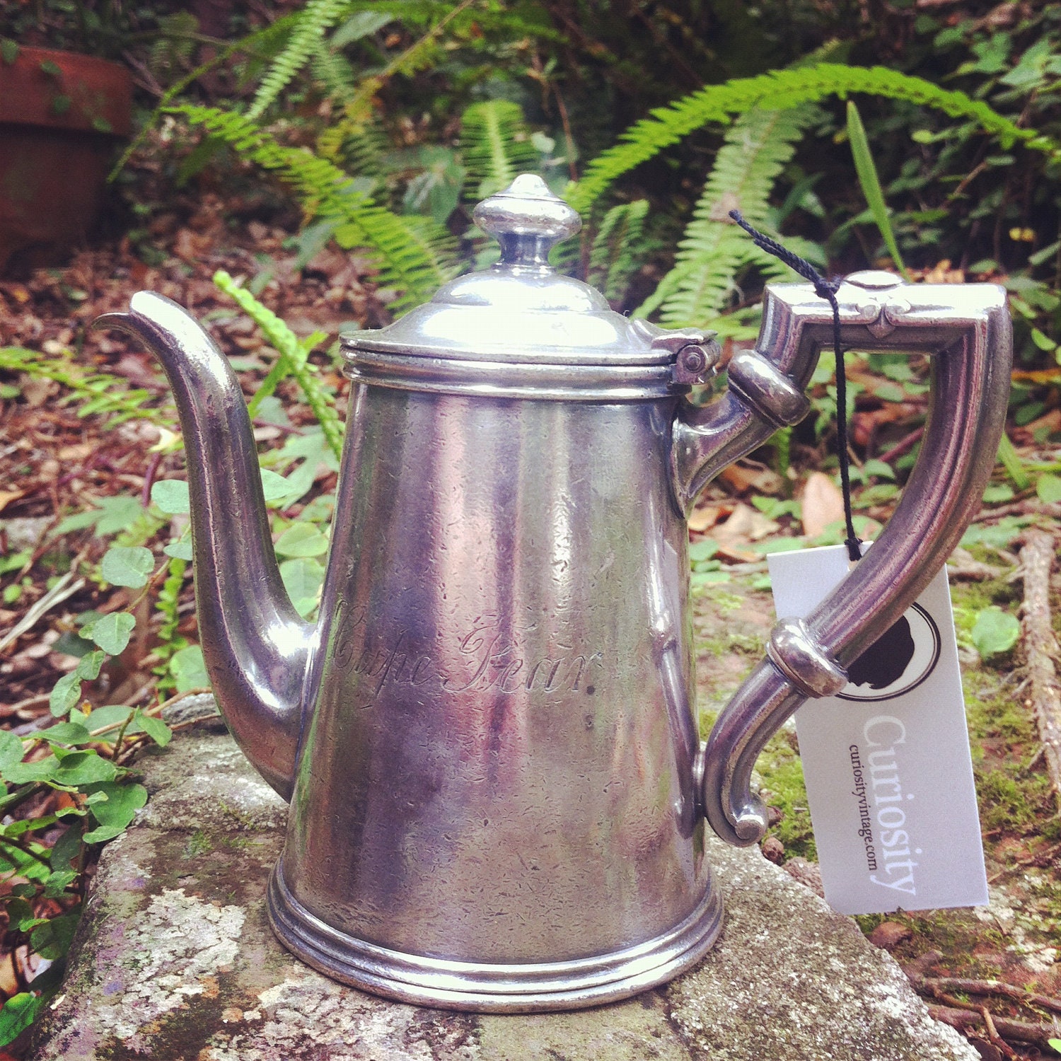 Vintage Silver Plate Teapot from Cape Fear Hotel