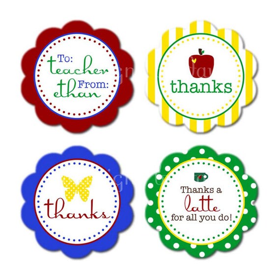 PRINTABLE Teacher Appreciation Thank You Circles by DaysignsbyDay