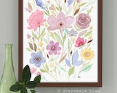 8 x 10 Watercolor Painting Print Abundance