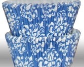 Damask Blue GREASEPROOF Baking Cups Cupcake Liners - Quantity 50 Il_170x135