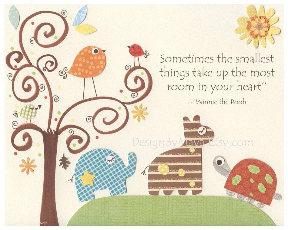 Kids Wall Decor, Kids Wall Art, Baby Room, Nursery Art / Giraffe turtle / sometimes the smallest // S.S. Noah by Lambs Ivy or organic safari