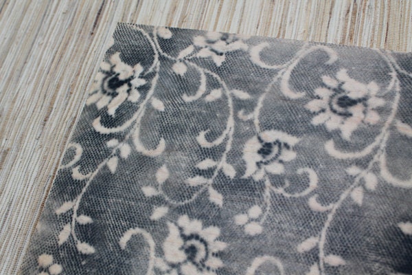 Black Lace Wall Art - reclaimed wood with lace print - ecofriendly home decor