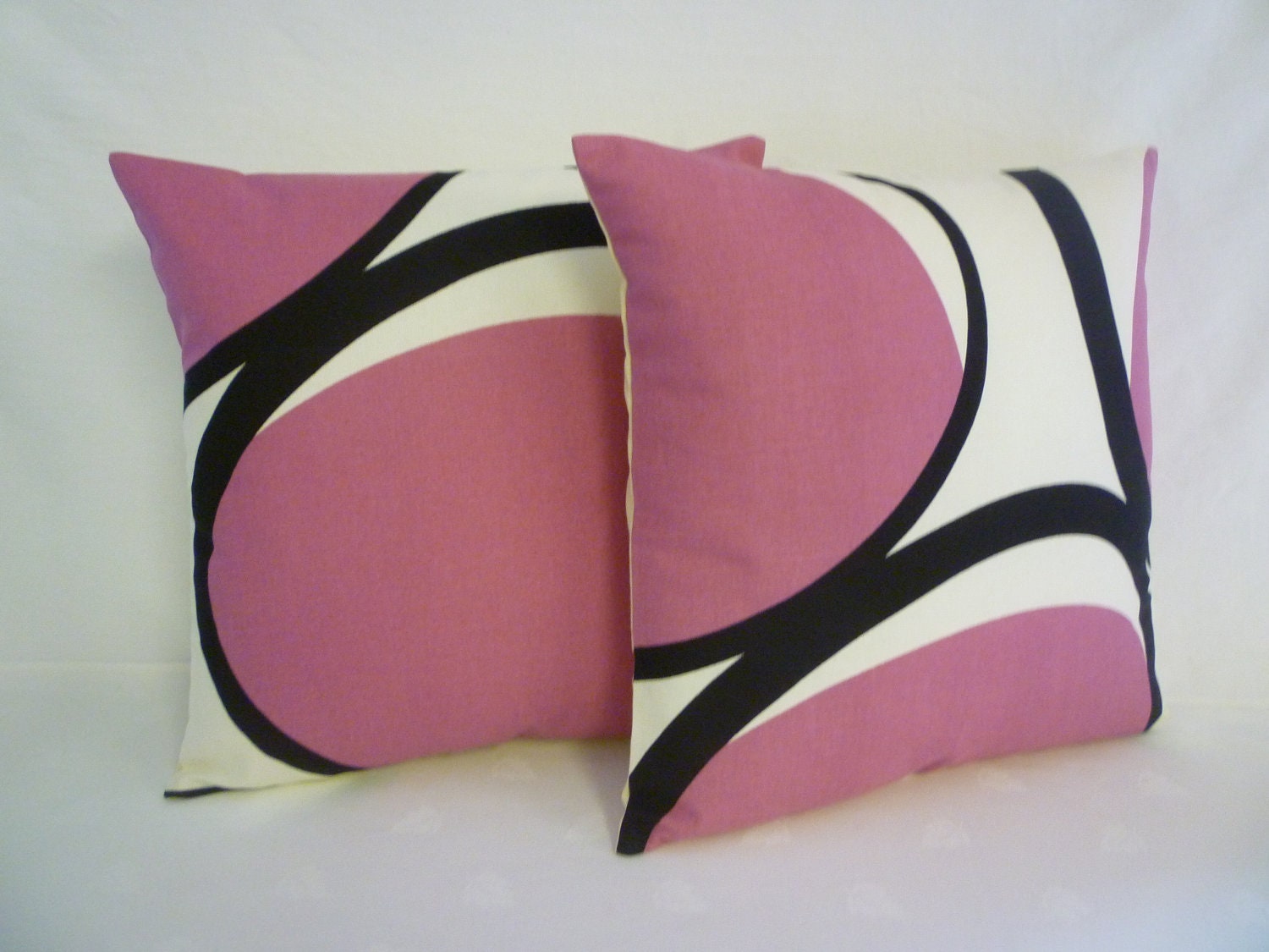 Cyber Monday Sale Pink Black Pillow Covers.Funky by WickedWalls