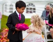 Wedding Signs, Photo Prop Uncle here comes your girl, Double Sided, Custom hanging sign for your ring bearer or flower girl