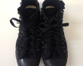 Studded high top converse