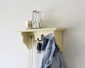 Vanilla vintage wood shelf