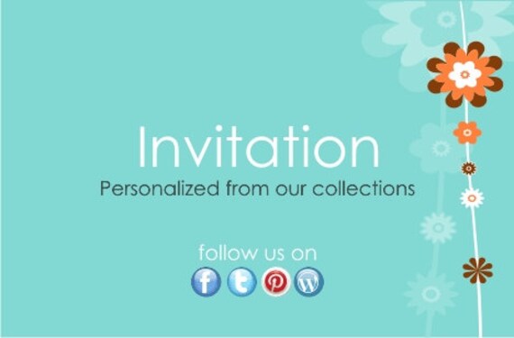 Printable Invitation Design- DIY File - Customized to Match Your Theme Il_570xn