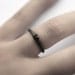 Diamond thorn . black diamond oxidized sterling silver ring
