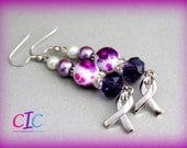 Purple Domestic Violence - Epilepsy Lupus Awareness Earrings