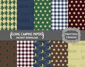 50% Off Sale Digital Camping Paper Pack  - Personal and Commercial Use - Going Camping (687)
