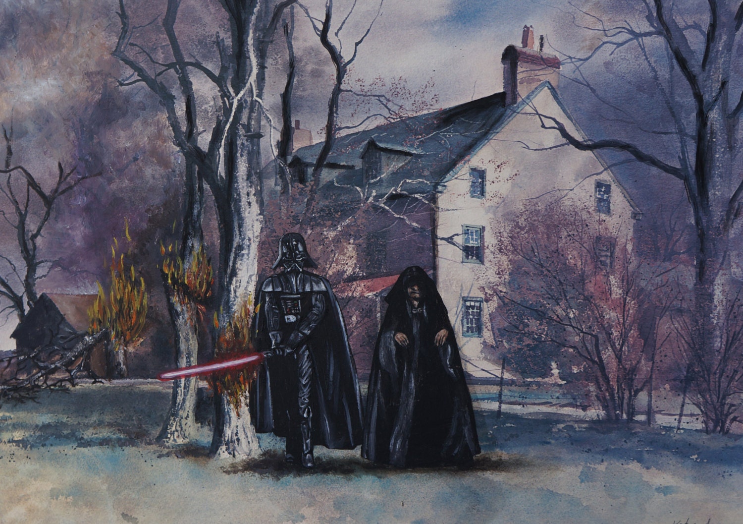 Country Home of the Sith- Print fits 11 x 17 in frame (free shipping)
