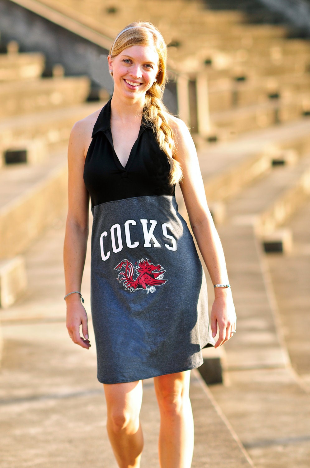One of a Kind Gameday Dress made w/ South Carolina Tshirt - Medium FREE SHIPPING
