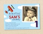 Airplane Birthday invitation digital file Il_170x135