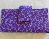 Fabric Wallet - Purple Swirls