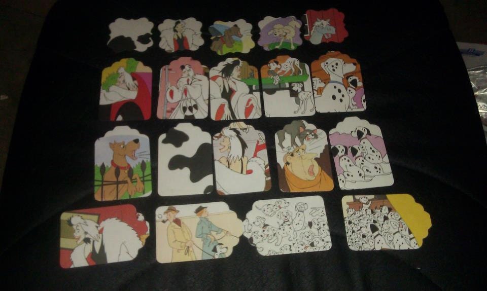 101 Dalmations Disney Scrapbooking Die cuts, from upcycled book, Party/table decor, Dogs, Cruella Deville, set of 87, card making