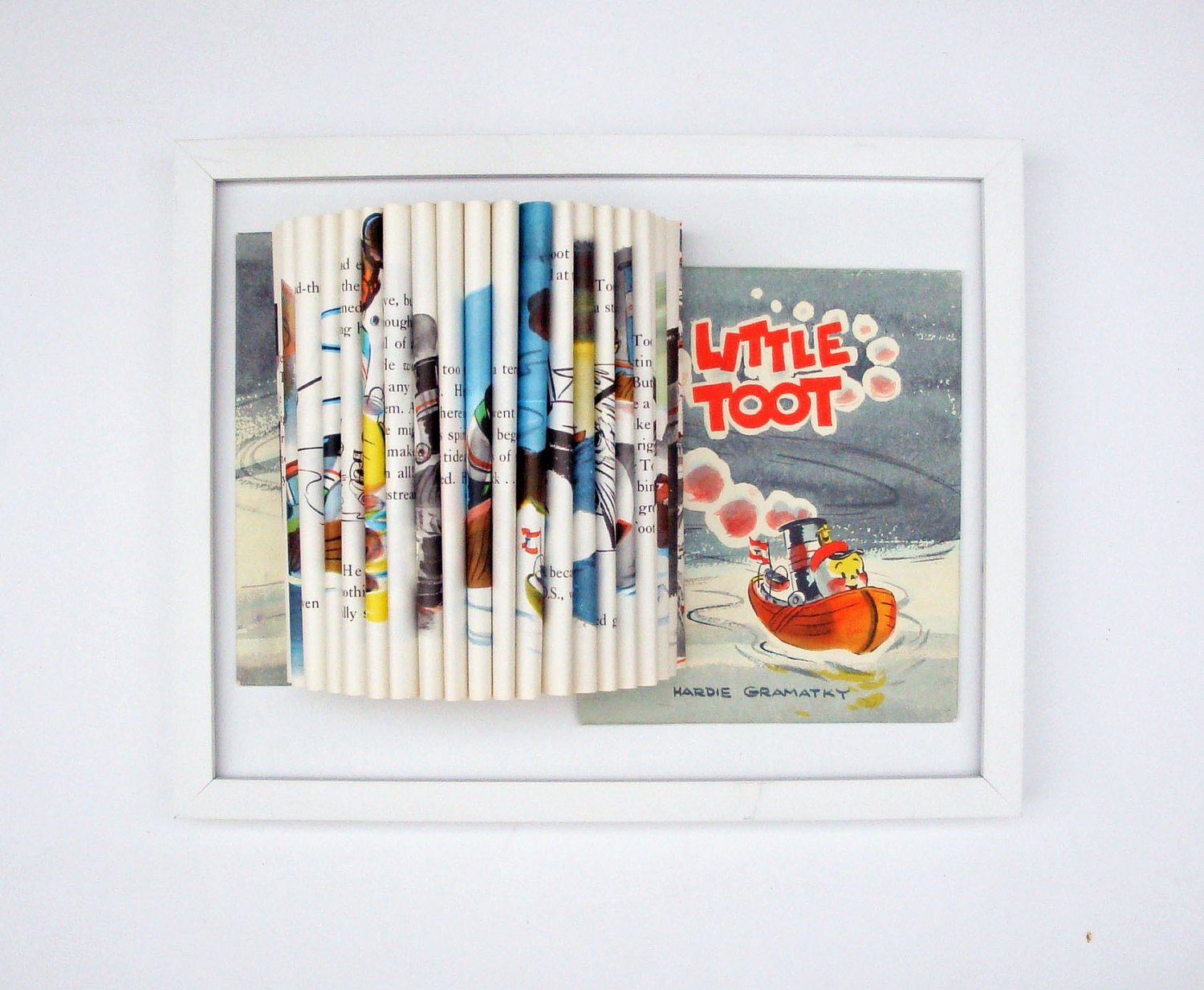 Vintage Book Art Sculpture