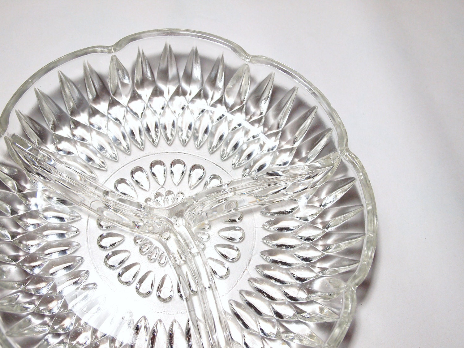 Clear Pressed Glass Trinket/ Serving Dish