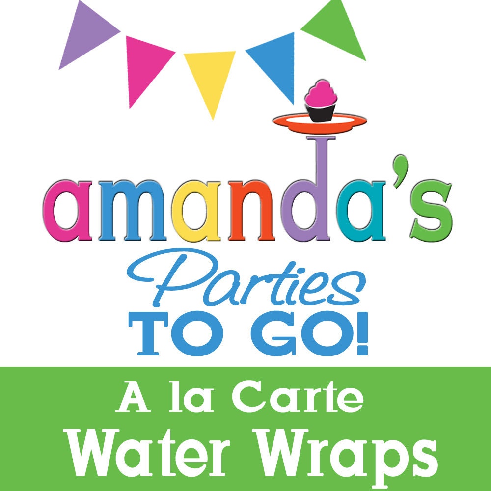 Water Bottle Wraps - Printable A la Carte Party Single by Amanda's Parties To Go Il_570xn