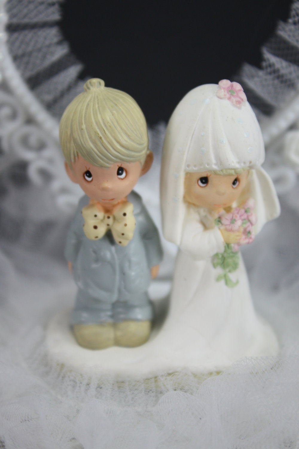 Vintage Precious Moments Cake Topper Wedding or by cybersenora