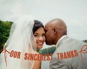 Banner Wedding Thank You Card Design