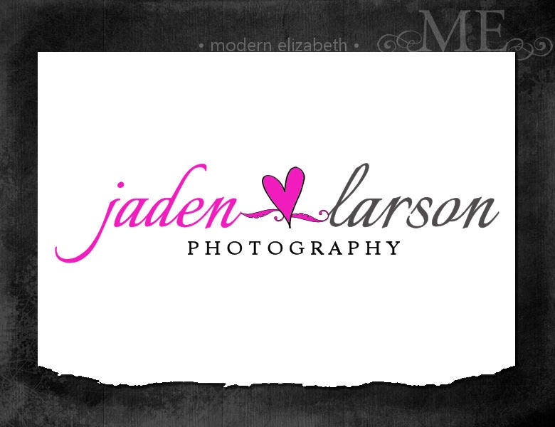 Premade Logo Design for Photography or Business Hand Drawn Custom Pre-made Logo, 2 Watermarks & Instructions (Jaden Larson)