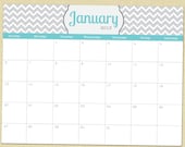 INSTANT DOWNLOAD - 2013 Chevron Calendar with Text Fields you can Edit by 505 Design Paperie