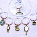 Fashion Accessories Wine Charms - Set of 8 Antiqued Bronze Wine Glass Charms