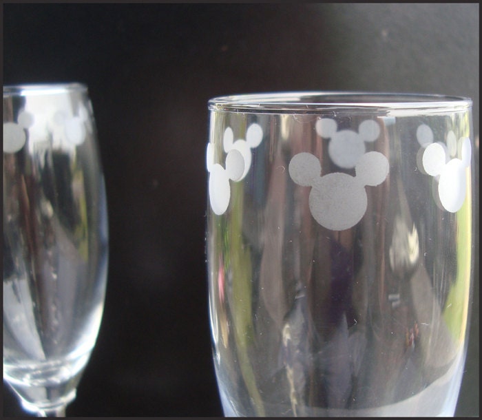 Disney Wedding Flutes