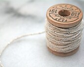 Bakers twine, platinum silver.  Twinery baker's twine in Platinum Shimmer.  10 yds on a vintage spool.