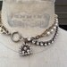 Antique Repurposed Salvaged OOAK Rhinestone watch chain assembled multi chain Necklace