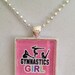 USA Rocks Gymnastics Pendant Necklace