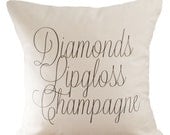 Diamonds Lipgloss Champagne - Cushion Cover - 18x18